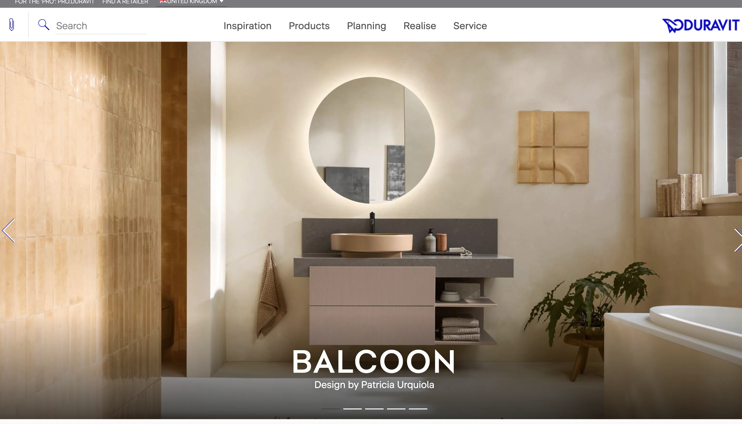 Duravit website screenshot